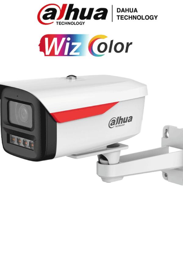 DAHUA DH-IPC-HFW2449M-S-B-PRO - Cámara IP Bullet de 4MP / WizColor /WizSense/ equipada con IA/ SMD Plus/ Lente de 3.6 mm/ micrófono integrado/ Protección perimetral/ Ranura MicroSD, WDR real de 120 dB y PoE. Certificación IP67/ #LoNuevo #WIZD